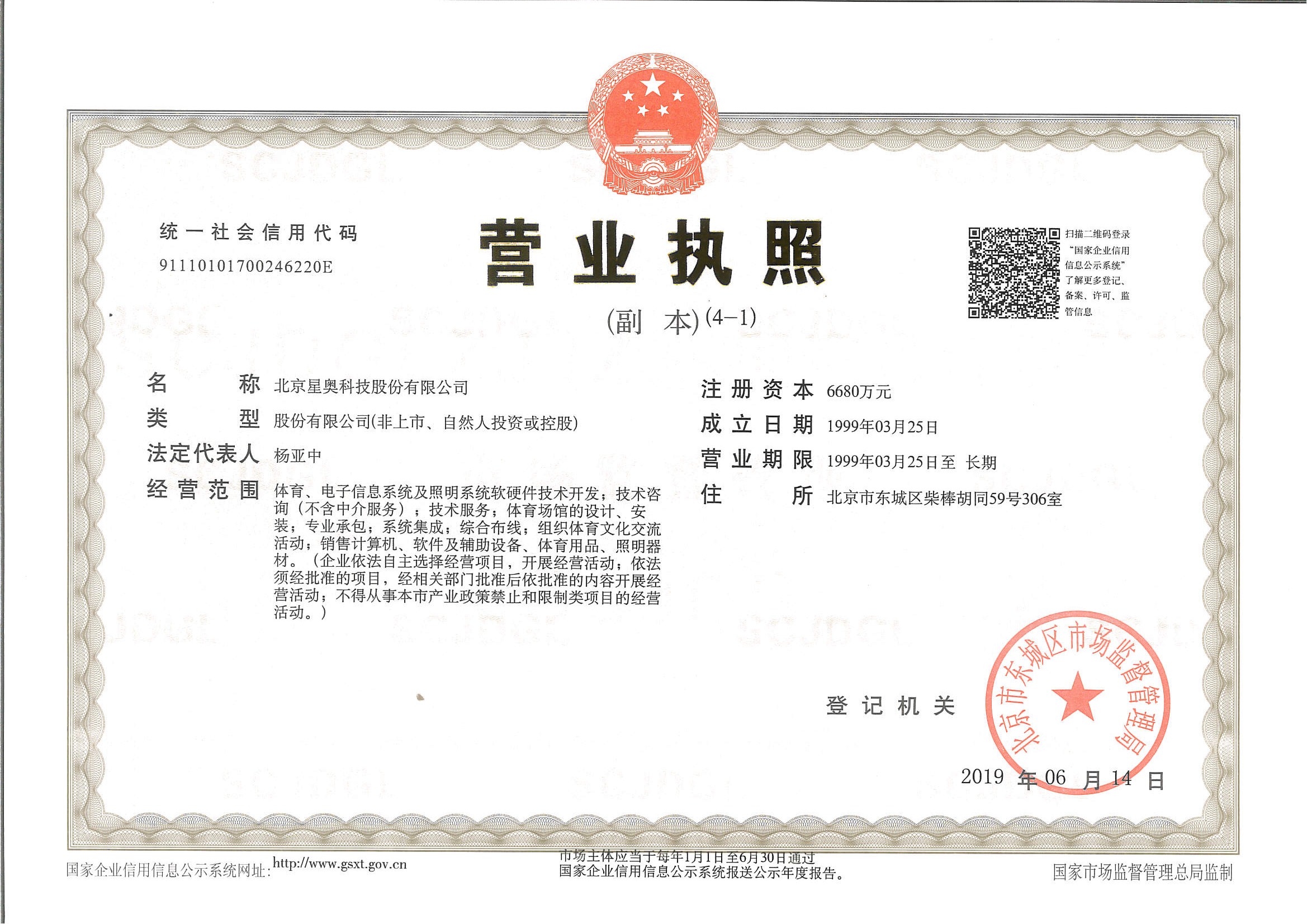 營(yíng)業(yè)執(zhí)照（副本）